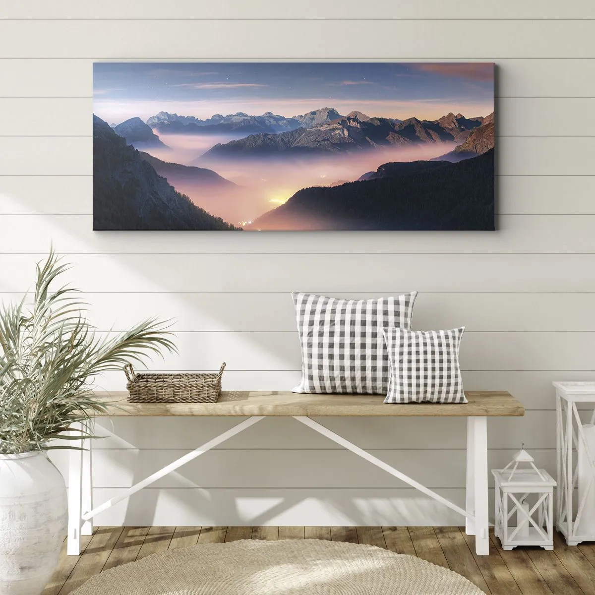 Obraz na plátně - Světlo v údolích - 100x40 cm