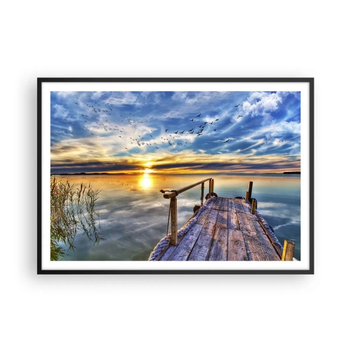 Plakát v černém rámu - Vítr jde odpočívat - 100x70 cm