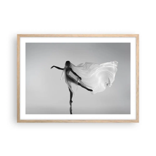 Plakát v rámu světlý dub - Lehkost a půvab - 70x50 cm