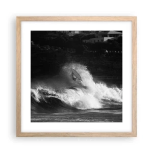 Plakát v rámu světlý dub - Výzva přijata! - 40x40 cm