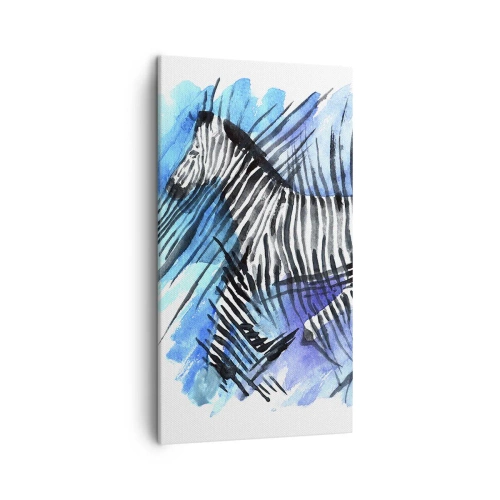 Obraz na plátně - Skrytá v proužcích - 45x80 cm