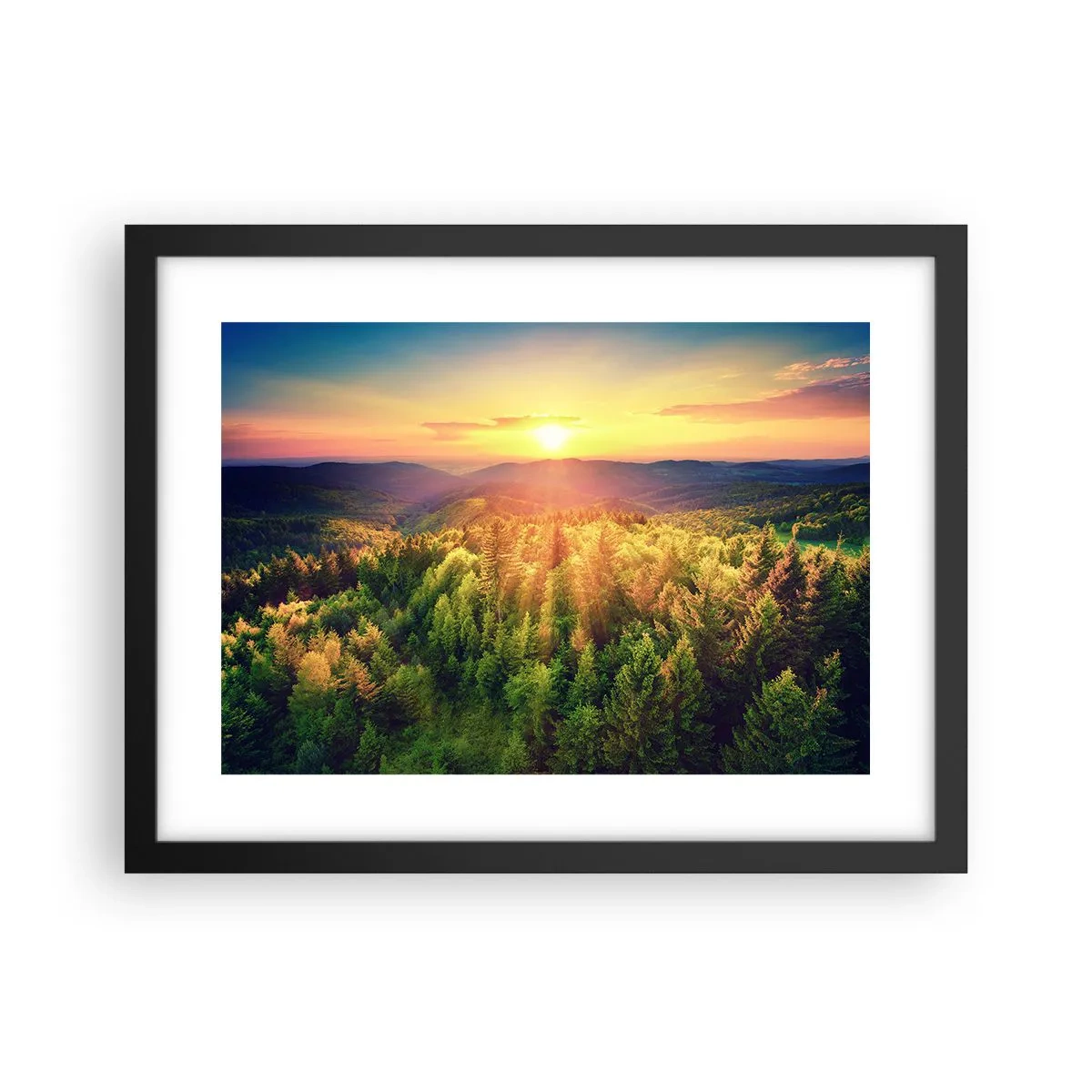 Plakát v černém rámu - Vrcholky a vrcholy - 40x30 cm