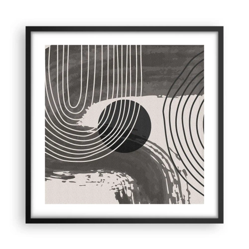 Plakát v černém rámu - Ovál vítězí - 50x50 cm