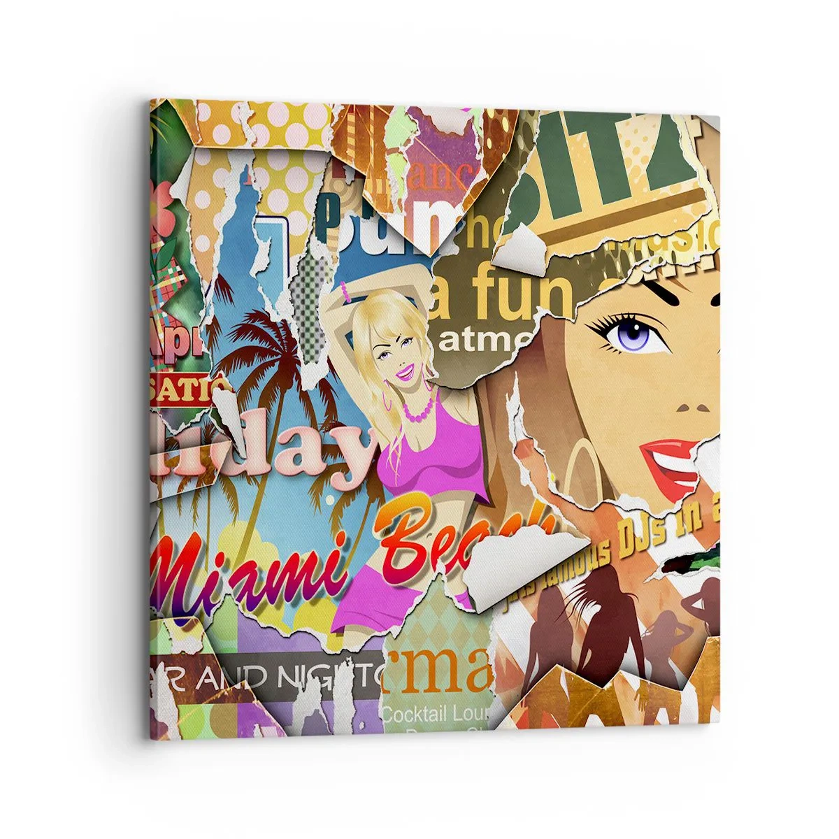 Obraz na plátně - Prázdninové retrospektiva - 70x70 cm