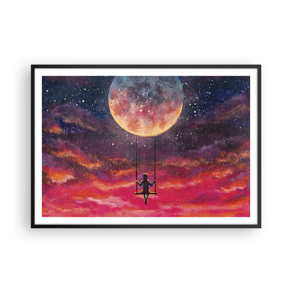 Plakát v černém rámu - Stavět si vzdušné zámky - 100x70 cm