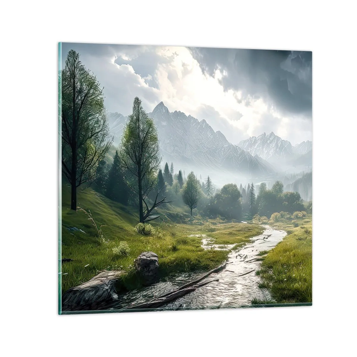 Obraz na skle - Tam a zpět - 40x40 cm