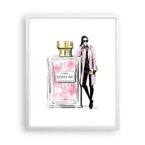 Plakát v bílém rámu - Pařížská smyslnost - 40x50 cm