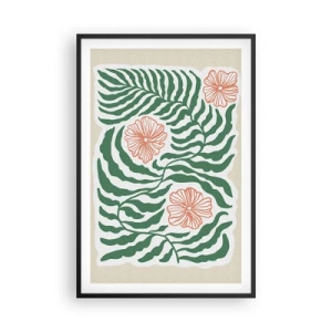Plakát v černém rámu - Rozkvetlé v zeleni - 61x91 cm