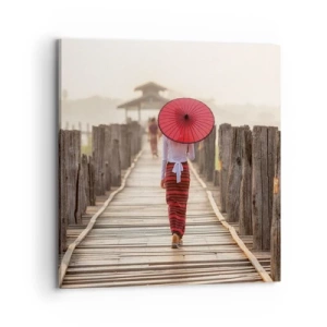 Obraz na plátně - Na starém mostě - 70x70 cm