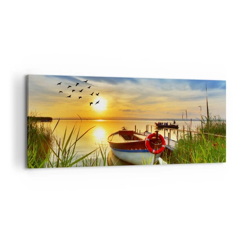 Obraz na plátně - Kormoráni už odlétají - 120x50 cm