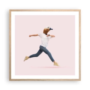 Plakát v rámu světlý dub - Špetka absurdity - 60x60 cm