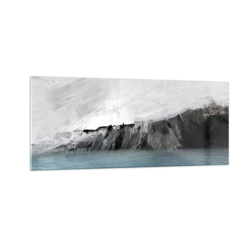 Obraz na skle - Voda – země: střet živlů - 100x40 cm
