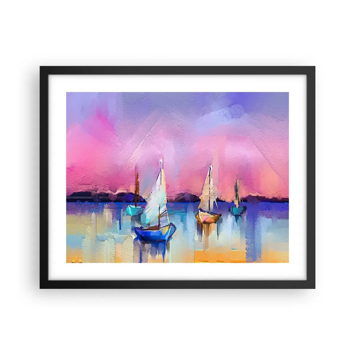 Plakát v černém rámu - Směr: široké vody - 50x40 cm