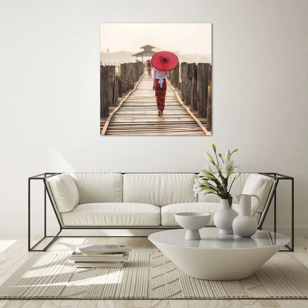 Obraz na skle - Na starém mostě - 60x60 cm