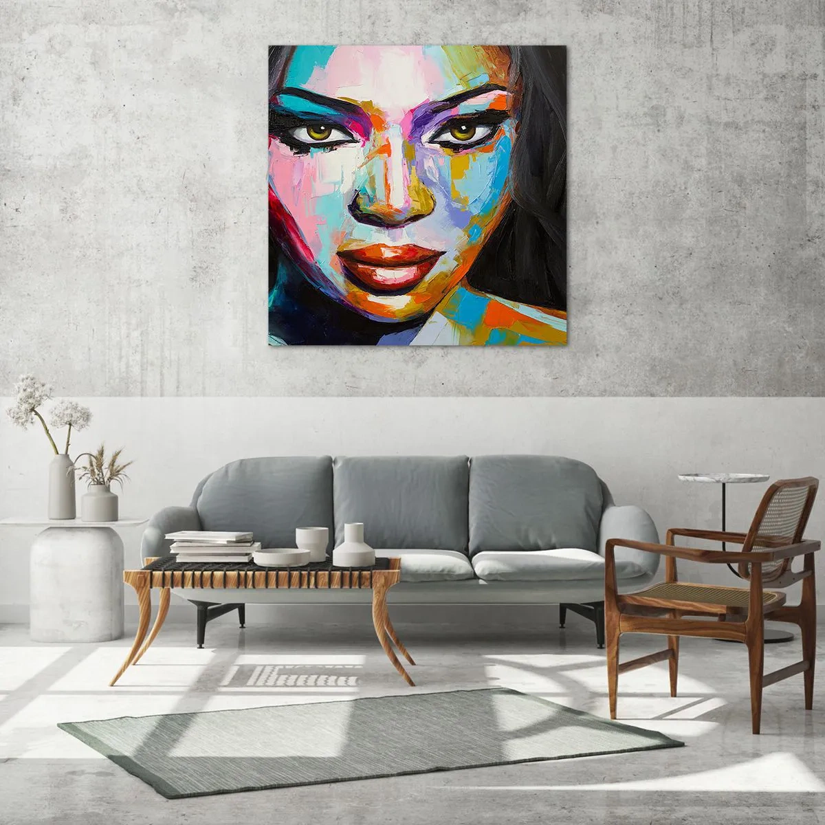 Obraz na skle - Nejde odtrhnout oči - 60x60 cm