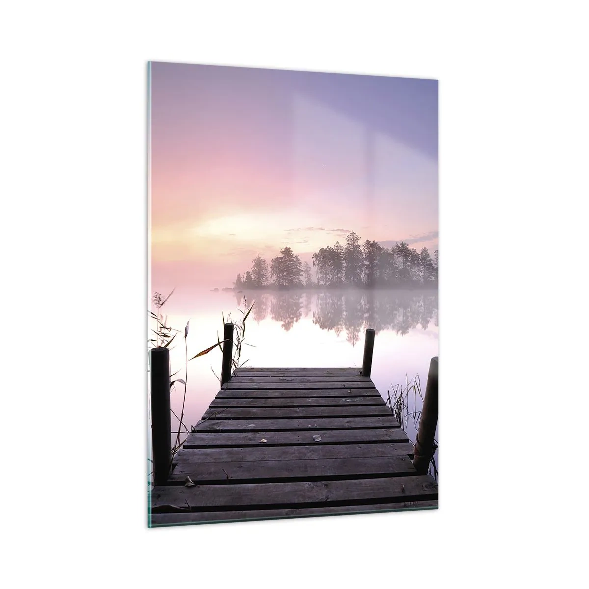 Obraz na skle - Z liliové mlhy… - 50x70 cm