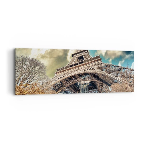 Obraz na plátně - A na podzim v Paříži… - 90x30 cm