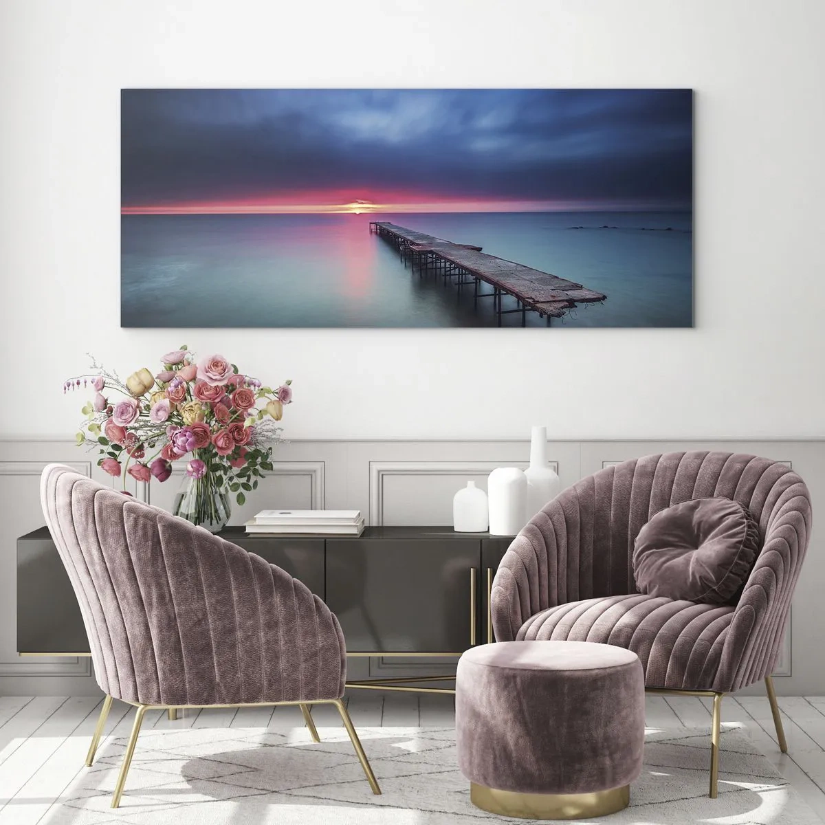 Obraz na skle - Mezi nebem a zemí - 120x50 cm