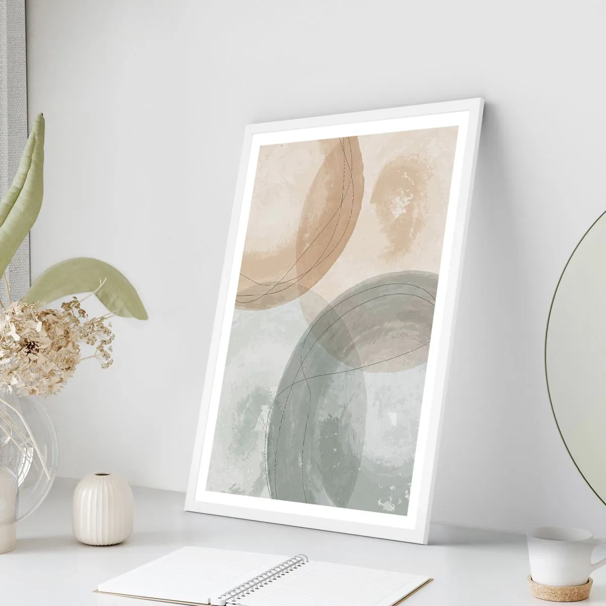 Plakát v bílém rámu - Pronikání světů - 61x91 cm