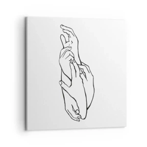 Obraz na plátně - Dobrý dotek - 50x50 cm