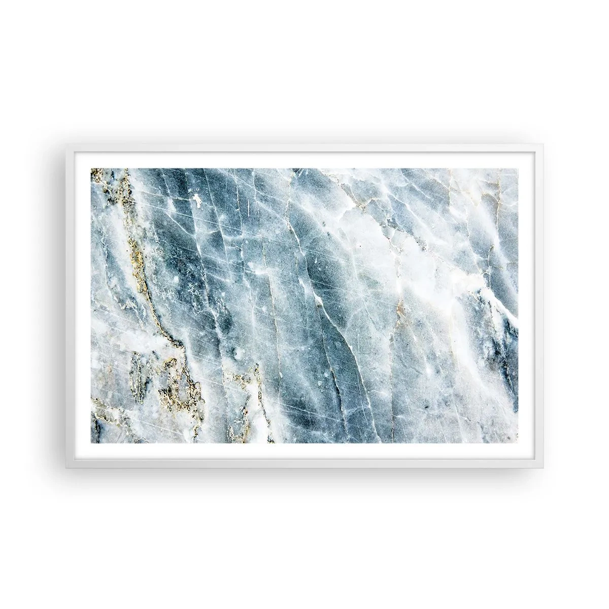 Plakát v bílém rámu - Ledový svět - 91x61 cm