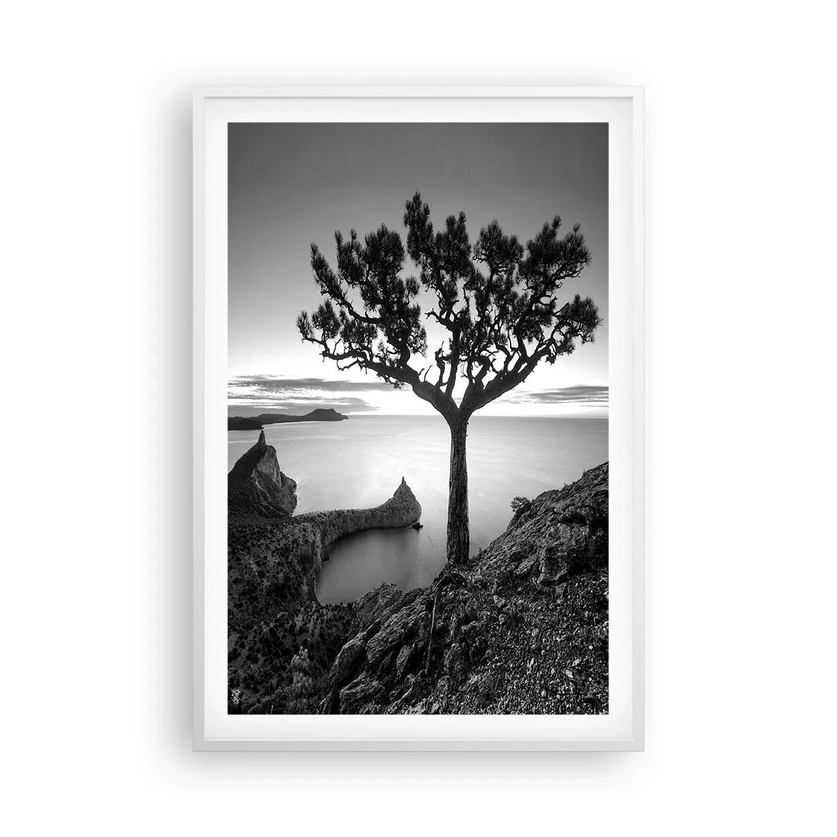 Plakát v bílém rámu - Klid až k horizontu - 61x91 cm