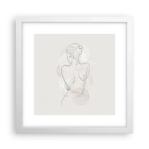 Plakát v bílém rámu - Jako citlivý nástroj - 30x30 cm