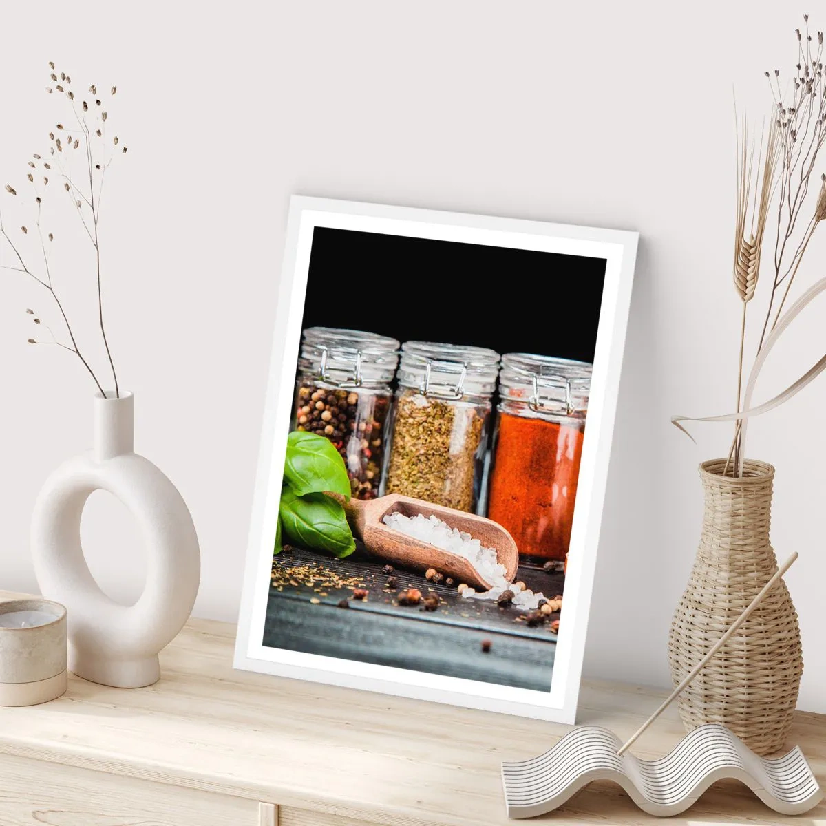 Plakát v bílém rámu - Aby měl život chuť - 30x40 cm