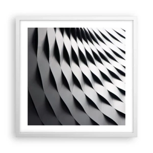 Plakát v bílém rámu - Na hladině vln - 50x50 cm