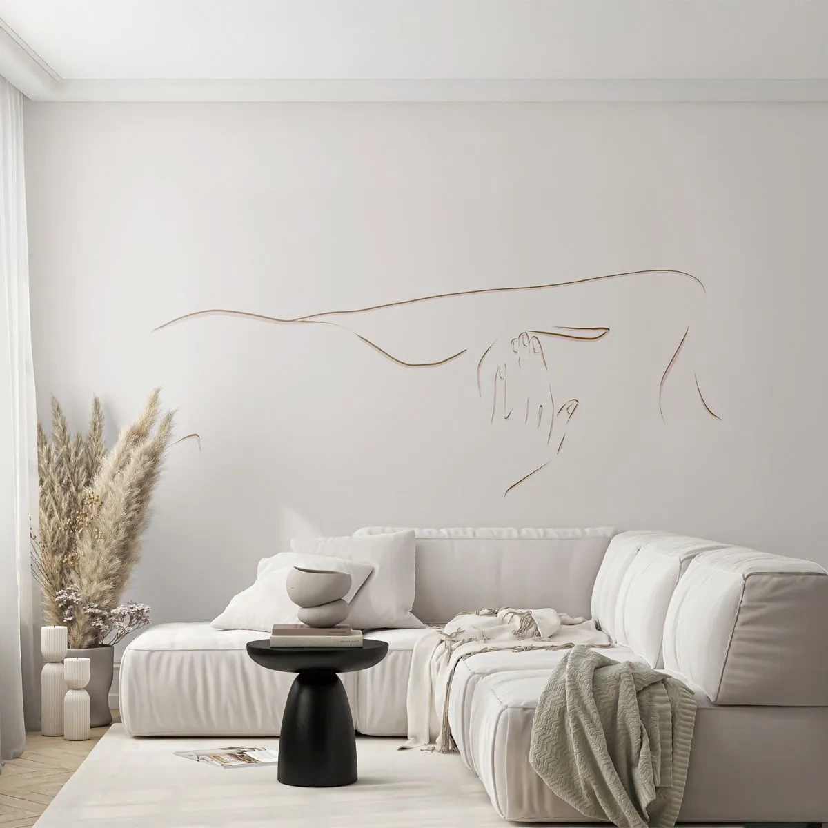 Fototapeta Premium Sand - Tvar touhy - Abstrakce, Grafika, Kus - 350x256 cm