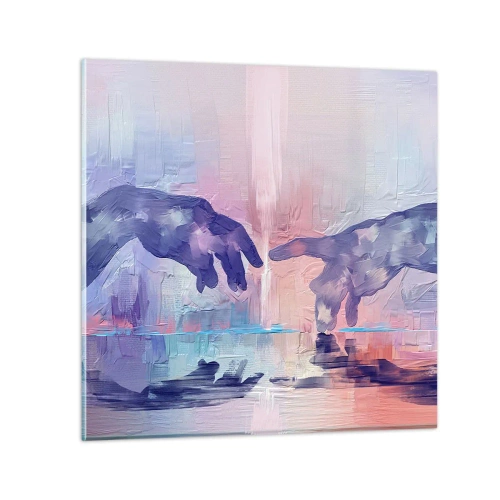 Obraz na skle - Božská jiskra života - 60x60 cm