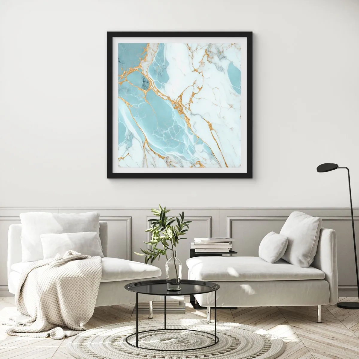 Plakát v černém rámu - Bohatství kamene - 60x60 cm