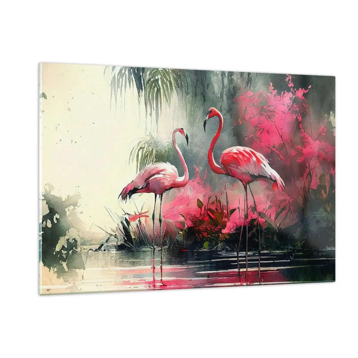 Obraz na skle - Hodiny přírodního kouzla - 120x80 cm