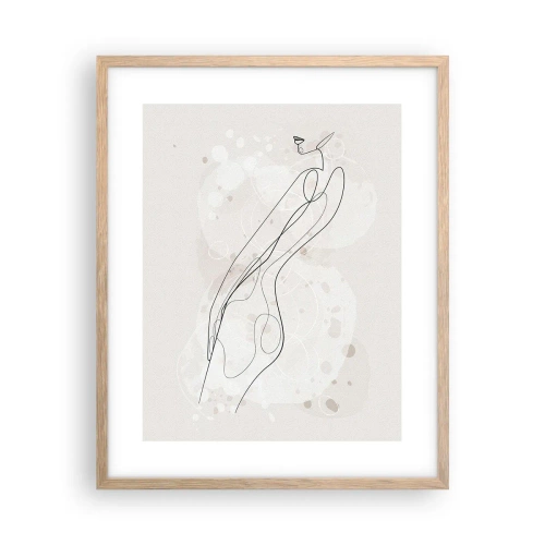 Plakát v rámu světlý dub - Zabloudit pohledem - 40x50 cm
