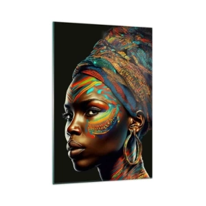Obraz na skle - Africká královna - 70x100 cm
