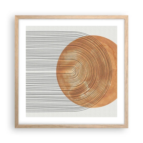 Plakát v rámu světlý dub - Slunečná kompozice - 50x50 cm