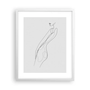 Plakát v bílém rámu - Pouze slib - 40x50 cm
