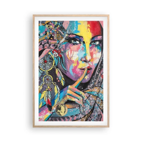 Plakát v rámu světlý dub - Mlč, než pochopíš - 61x91 cm