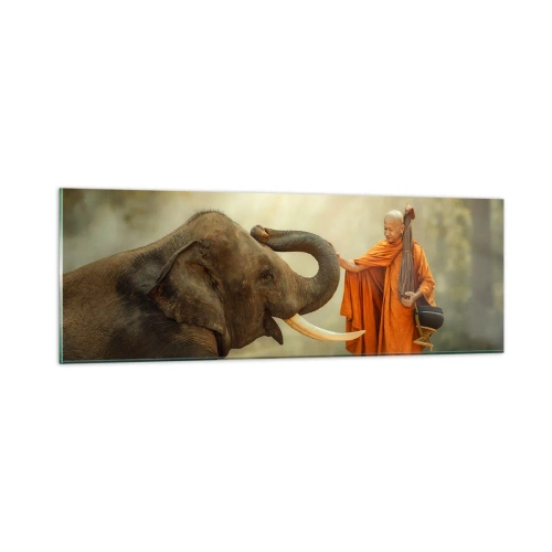 Obraz na skle - Setkání na cestách - 90x30 cm