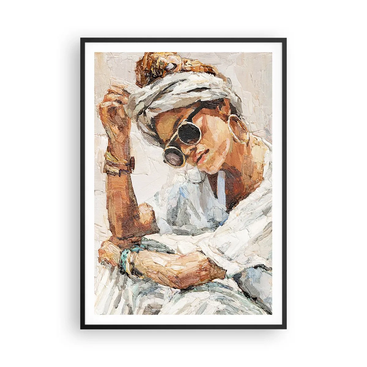 Plakát v černém rámu - Portrét v plném slunci - 70x100 cm