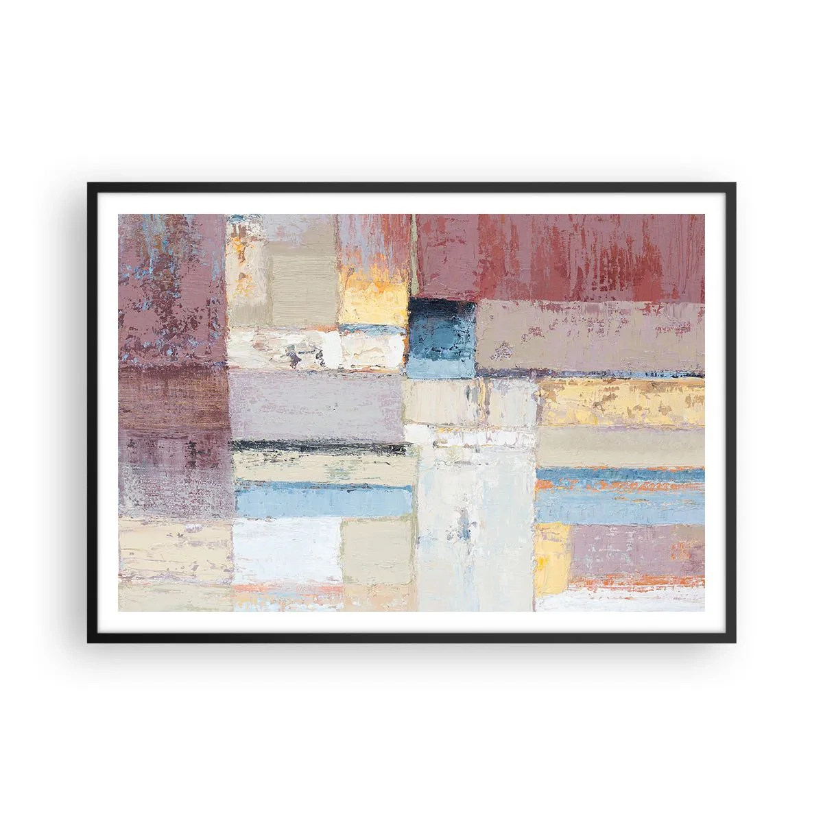 Plakát v černém rámu - Klid geometrie - 100x70 cm