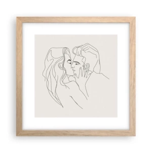 Plakát v rámu světlý dub - Zamotaní citem - 30x30 cm