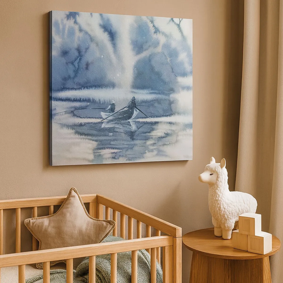 Obraz na plátně - Rybáři ve svém ráji - 30x30 cm