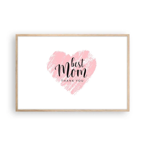 Plakát v rámu světlý dub - Vždy pravá chvíle - 91x61 cm