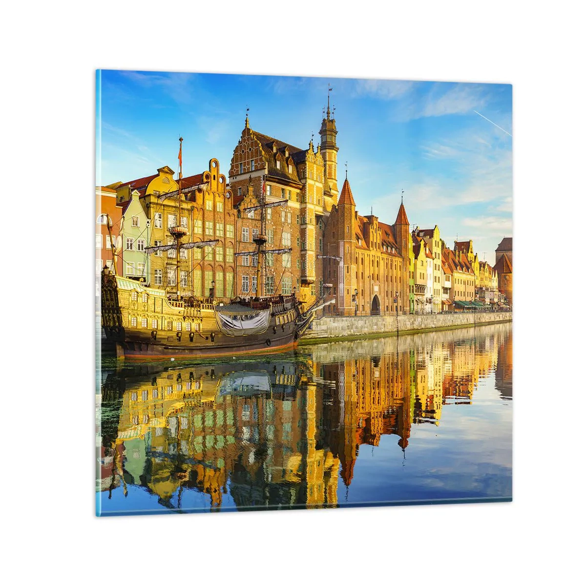 Obraz na skle - Zrcadlový odraz minulosti - 60x60 cm