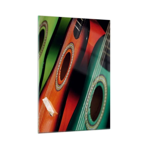 Obraz na skle - Kytara má hodně barev - 80x120 cm