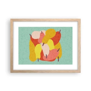 Plakát v rámu světlý dub - Ochutnejte letní slunce - 40x30 cm