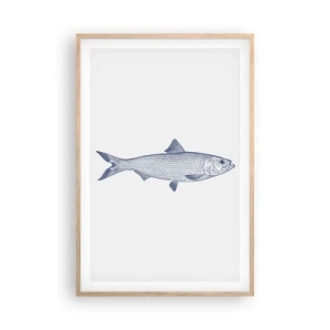 Plakát v rámu světlý dub - Pozdravy ze severních moří - 61x91 cm