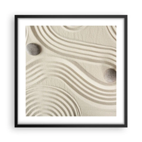 Plakát v černém rámu - Dotek tepla - 50x50 cm