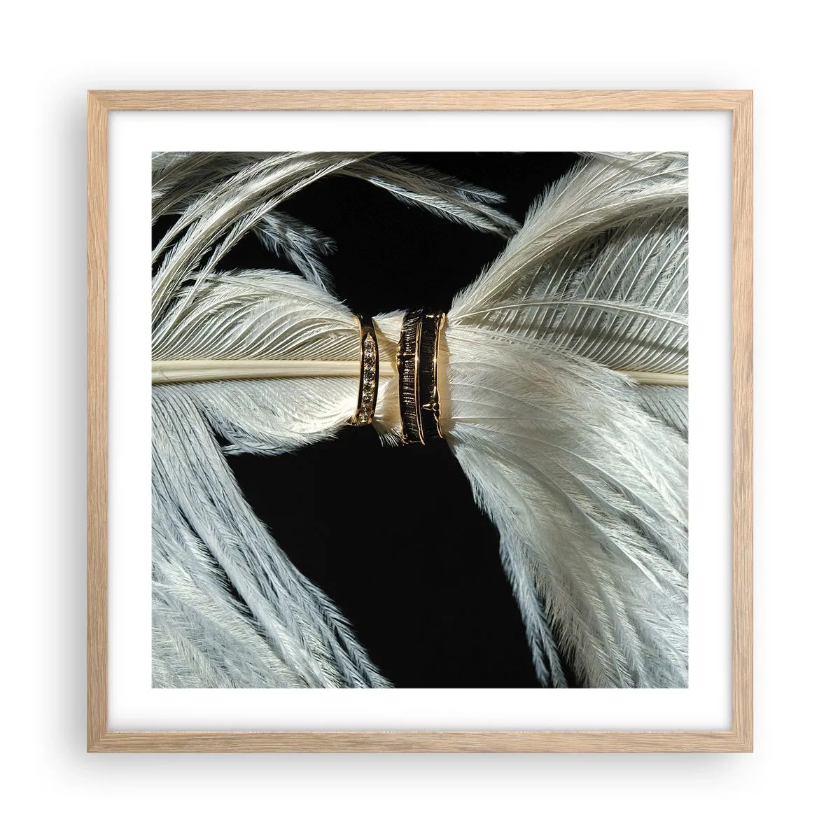 Plakát v rámu světlý dub - …a neopustím tě…. - 50x50 cm